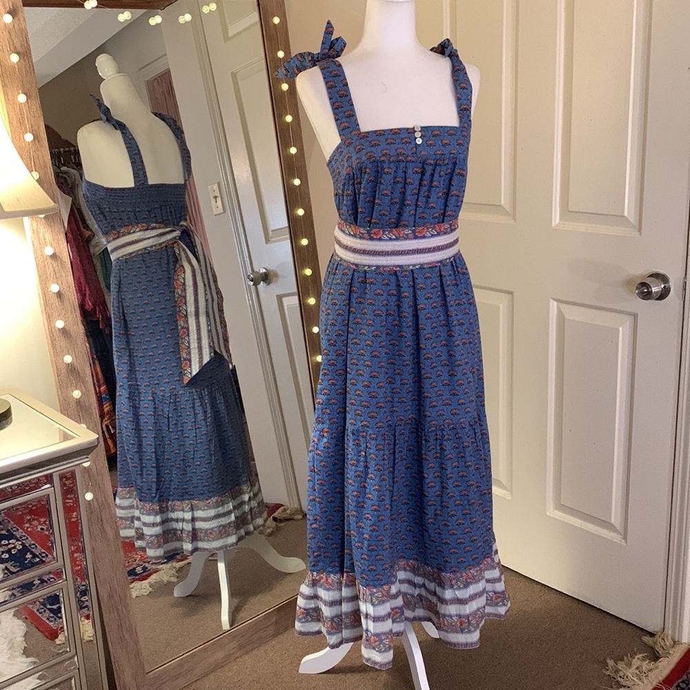Free People x Cleobella Blue Lotus Midi Dress - Picture 9 of 15